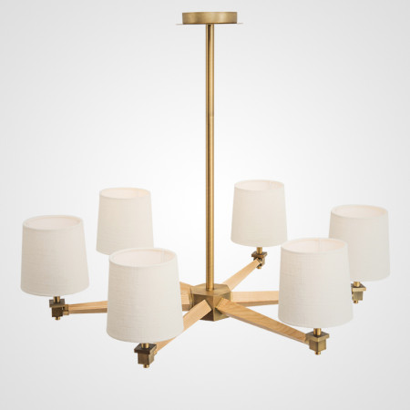 Люстра на штанге ImperiumLoft Stavra Jorgenson White/Light Wood 203575-26