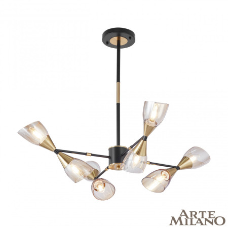 Люстра на штанге Arte Milano Neapolis 276708/8 BK/GD