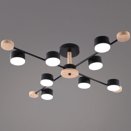 Люстра на штанге Reluce 03751-0.3-08 BK+WOOD GX53