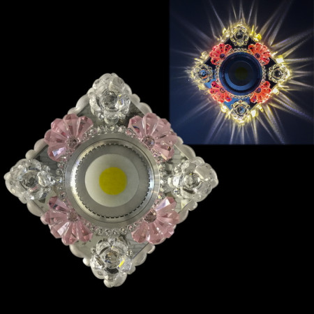 Встраиваемый светильник Reluce 42249-9.0-001PL MR16+LED3W CL/PK