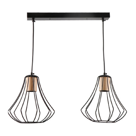 Подвесной светильник IMEX MD.9050-2-P-BK+WOOD