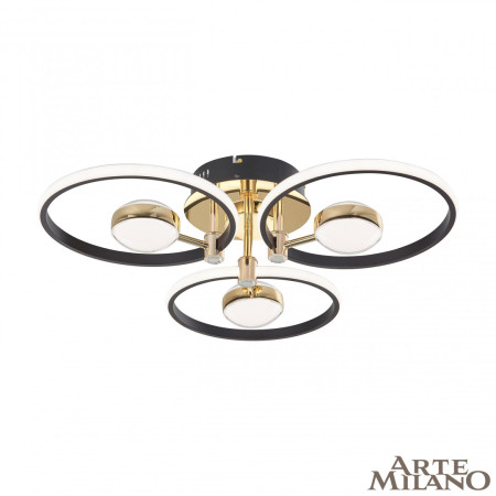 Потолочный светильник Arte Milano Ferrara 276140/3+3 BK/GD