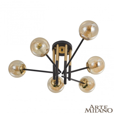 Потолочная люстра Arte Milano Neapolis 273708/6 BK/GD
