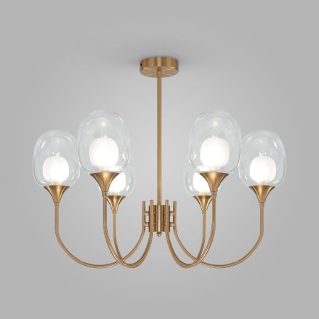 Люстра на штанге Eurosvet Spritz 70217/6 латунь Smart a064749