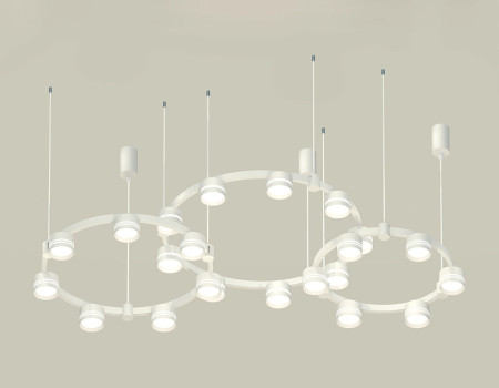 Комплект подвесного светильника Ambrella Light Techno Ring XR92082210 (A9208x3, C9241, C9236, C9231, N8477, N8461)