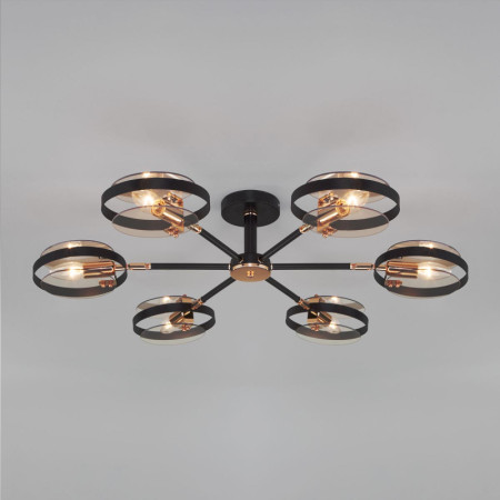 Потолочный светильник Eurosvet Gallo 70121/6 черный Smart a052341