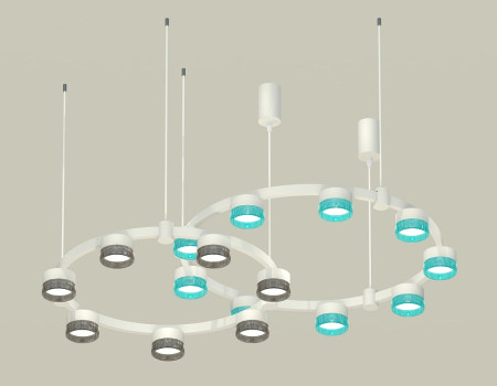 Комплект подвесного светильника Ambrella Light Techno Ring XR92081300 (A9208x2, C9241, C9236, N8488, N8484)