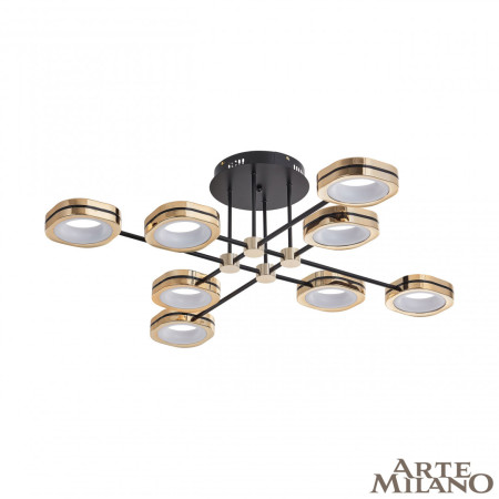 Потолочный светильник Arte Milano Ferrara 277999/8 BK/GD