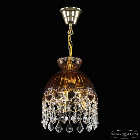 Подвесной светильник Bohemia Ivele Crystal 5478/22 G Amber/M-1G Leafs