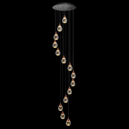 Каскадная люстра Delight Collection Stilla MD24001004-14A copper/clear