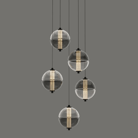 Каскадная люстра Delight Collection MD24022079-5A black/smoky