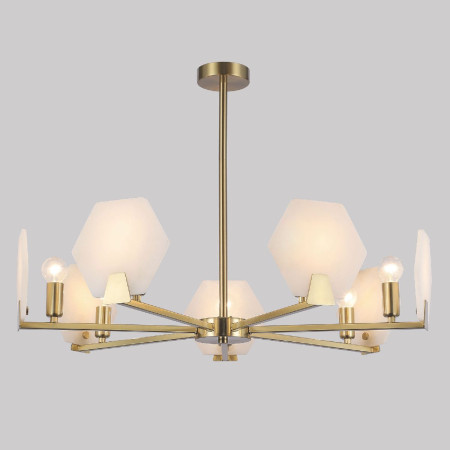 Люстра на штанге Eurosvet Marble 60158/7 латунь Smart a065050