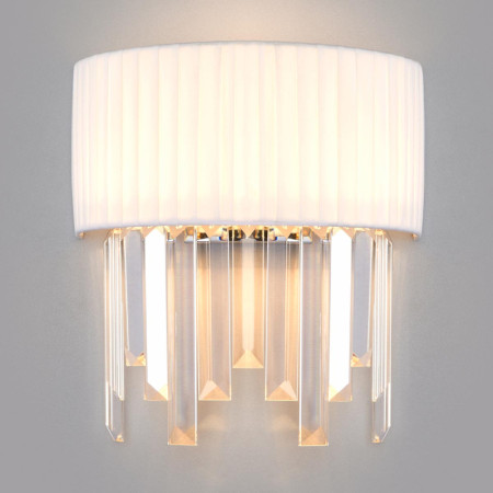 Настенный светильник Eurosvet Amantea 10122/2 хром/прозрачный хрусталь Strotskis (10106/2)