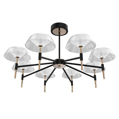 Люстра на штанге DeLight Collection MD21001018-8A black/gold