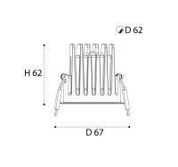 Встраиваемый светильник Italline IT08-8040 black 3000K