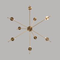 Люстра на штанге Eurosvet Anders 60142/9 латунь Smart a061931