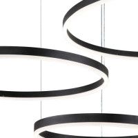 Подвесной светодиодный светильник Indigo Galass 14001/3P Black V000032L