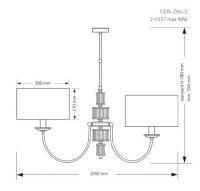 Люстра на штанге Kutek Mood Cero CER-ZW-2(N)