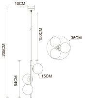 Подвесной светильник Arte Lamp Alcor A2224SP-3BK