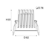 Встраиваемый светильник Italline IT08-8041 black 3000K