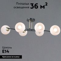 Потолочная люстра Illumico IL0798-6CSQ-25 BK AB TRENTO