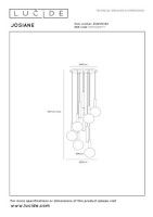 Подвесной светильник Lucide Josiane 21441/10/62
