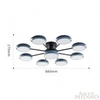 Потолочная люстра Arte Milano Ferrara 250406/8+1 Gr