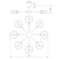 Потолочный светильник Eurosvet Gallo 70121/8 белый Smart a052339