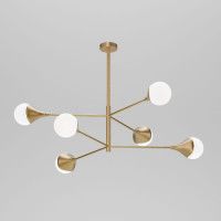 Люстра на штанге Eurosvet 60168/6 латунь Smart a068272