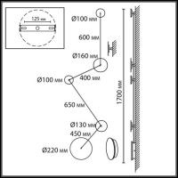 Настенный светильник Odeon Light Hightech Galaxy 7115/30WL