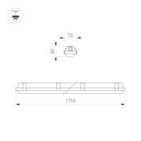 Светильник Arlight ALT-DALLAS-L1750-60W Day4000-MIX (WH, 120 deg, 230V) (IP66 Пластик) 056912