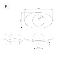 Настенный светильник Arlight SP-PERLEN-WALL-L350-6W Warm3200-MIX (BR, 150 deg, 230V, TOUCH-DIM) (IP20 Металл) 057587