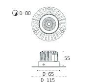 Встраиваемый светильник Italline IT02-028 gold 3000K