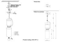 Подвесной светильник Crystal Lux UNO SP1.2 WHITE