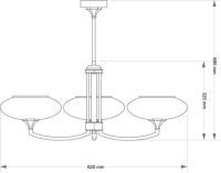 Подвесная люстра Kutek Decor DEC-ZW-3 (P)