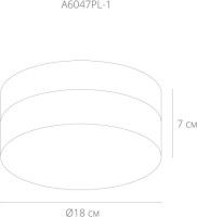 Потолочный светильник Arte Lamp Aqua-Tablet A6047PL-1BK