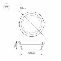 Мебельный светильник Arlight LTM-R60WH-Frost 3W Day White 110deg