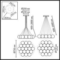 Подвесной светильник Odeon Light Midcent Magia 7109/19
