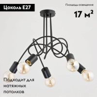 Потолочная люстра Alfa Tango Black 23175