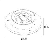 Настенный светильник Designled ML-R200-WH-WW 016547