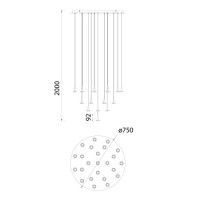 Каскадная люстра Mantra Andromeda 8937