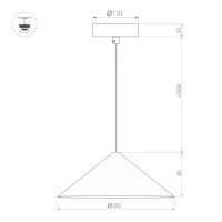 Подвесной светильник Arlight SP-MAKOTO-R300-10W Warm2700 (WH, 36 deg, 230V, TRIAC) 057218
