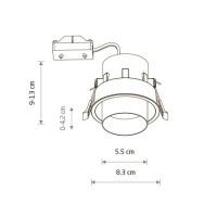 Встраиваемый светильник Nowodvorski Mono Slide Gold/Black 10800