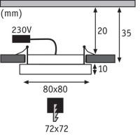 Встраиваемый светодиодный светильник Paulmann Panel Areo 92951