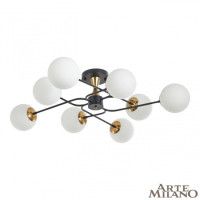 Потолочная люстра Arte Milano Neapolis 276808/8 BK/GD