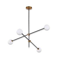 Люстра на штанге Delight Collection Bistro Globe 9389P/4 black/gold