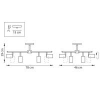 Люстра на штанге Lightstar Rullo LR728318 (571728+214431-8)