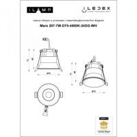 Встраиваемый светильник Iledex Technical Mars DIM 207-7W-D75-4000K-24DG-WH
