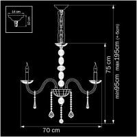 Подвесная люстра Osgona Crista 722064