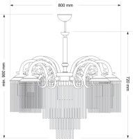 Подвесная люстра Kutek Fiore FIO-ZW-8+1 (P)